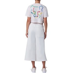 ASICS commuter cropped tee with multicolored tiger on back